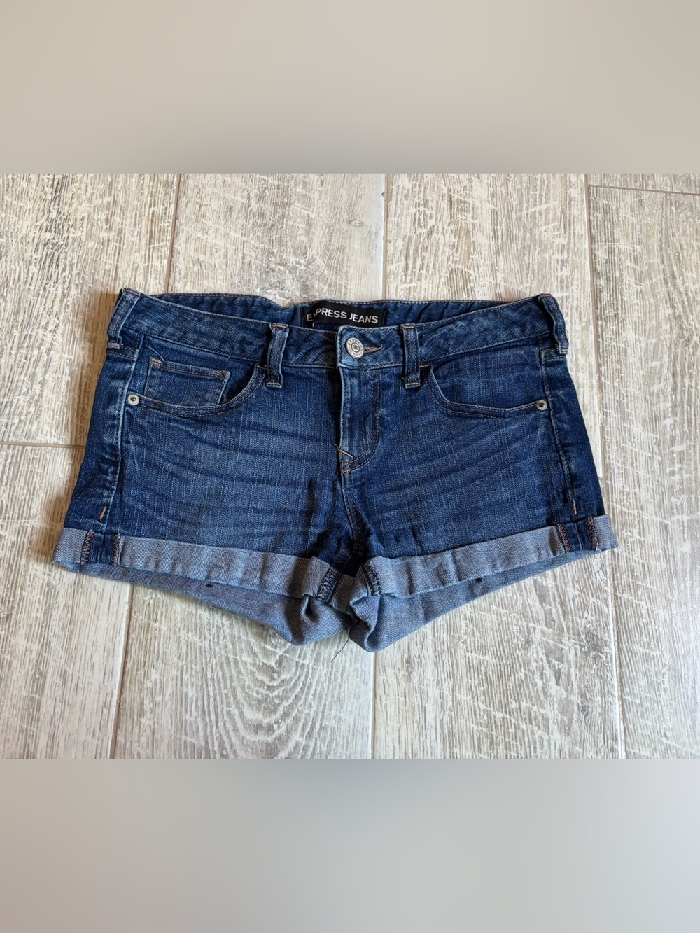 Express Women's Dark Blue Denim Jean Shorts
